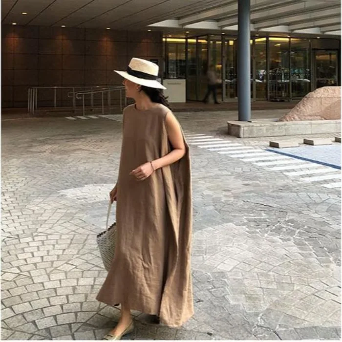 大人可愛い服 40代コーデの選び方｜コットンリネンドレスの着こなし術