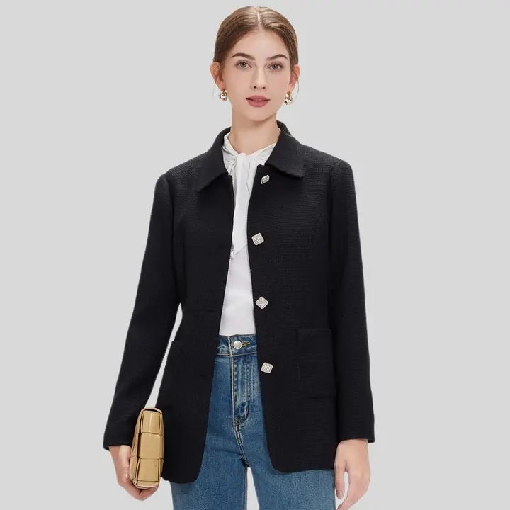 クラシックチェック柄ウエストタイトコート【春用・ロングスリーブ・ベルト付き】