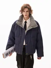 冬季用 チェック柄フード付きパーカージャケット【厚手・保温効果・メンズ】