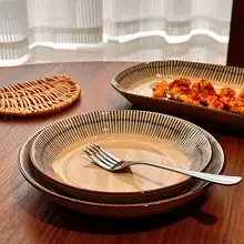 和風陶器 深皿【創造的なデザイン・サラダ・魚料理用】
