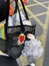 大容量メッシュスイミングバッグ【干湿分離・フィットネス用・ビーチ・洗面道具収納】