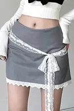 SylCue レーストリム セクシー ミニスカート【女性用・タイトフィット・ローウエスト】