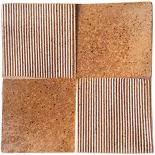 和風レトロ陶器製ストライプデザインの四角いプレート【洋食用・ステーキ・刺身・寿司・冷菜】