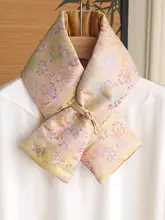 三多模様の真 silk国風スカーフ【高級ギフトボックス入り】