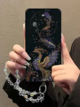 ファッションなデザインのHuawei Mate 60 Pro 用 ケース【全包型・手提げチェーン付き・防振保護】