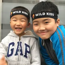 子供用ロゴ入り汗取りヘッドバンド【滑り止め付き・印刷可能・チームビルディング活動用】