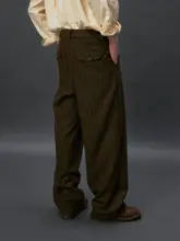 常緑つる草柄ツイードパンツ