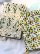 刺繍デザインのハンドメイド布製手帳カバー【A5・A6対応】（セットアップ対応）