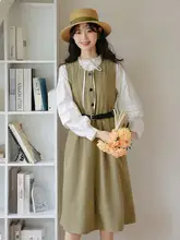 白色シャツワンピース【フレンチスタイル・重ね着・女性用】（セットアップ対応）