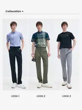 黒いカジュアルパンツ【男性用・通勤対応・スリムフィット】