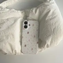 可愛い満開の花柄！小熊とピンクうさぎデザイン iPhone専用カバー【衝撃吸収・デザイン性抜群】