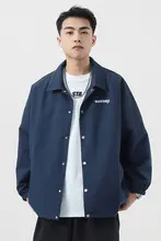 シャツジャケット メンズ ユニセックス レターデザイン ワーク カジュアル 春秋 トップス 「WASSUP」