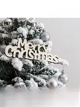 木製品 クリスマスカラーの装飾プレート クリスマス文字プレート