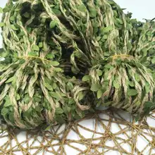 手作り用カラフルな緑のツル植物装飾ロープ【麻紐・編み込み素材】