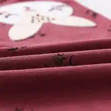 女の子用秋冬ファッションTシャツ＆パンツ【ラウンドネック・長袖・綿100%・おしゃれ】（セットアップ対応）