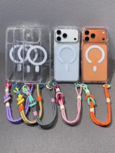 透明マグネットワイヤレス充電対応 ウェアラブル携帯ストラップ【iPhone対応・柔軟な保護ケース】