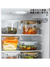 大容量ガラス保存容器【電子レンジ対応・フタ付き・冷蔵保存用】
