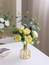 北欧風 シルクピオニーの造花【ユーカリ付き・リビングやダイニングテーブル用・インテリア装飾用】