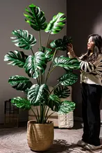 リアルな観葉植物の鉢植え ゲンペイチク 装飾品 屋内植物 景観