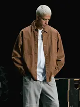 MUSCLE DOG 秋冬用メンズ長袖シャツ【カジュアルデザイン・ゆったりしたフィット・ジーンズジャケット】
