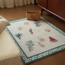 モダンアートラグ【厚手・滑り止め付き・リビング・寝室用】
