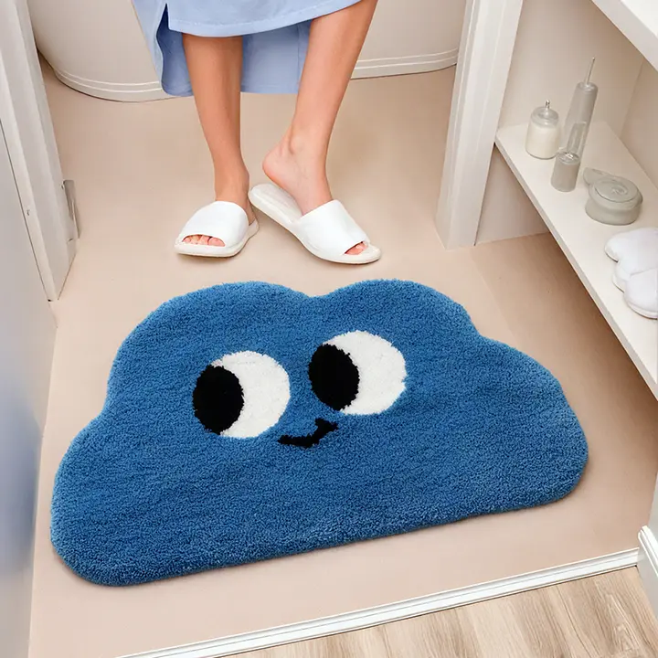 おしゃれなデザインのトイレマット【カートゥーンスタイル・防滑・吸水性】