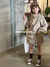 春季新作 女の子用ファッショントップスとミニスカート【立体ポケット付・子供用】（セットアップ対応）