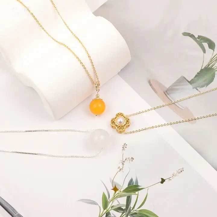 調整可能な18金のピン式ネックレス【クレストチェーン・万能アダプター】