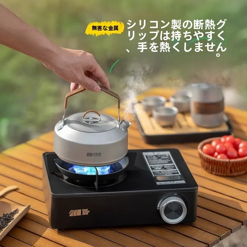 キャンプ用の軽量チタン合金ティーポット：便携性と耐久性を両立したポータブル茶道具