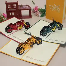 ハーレーダビッドソン モーターサイクル 3Dポップアップカード【クリエイティブ・誕生日・感謝メッセージ用】