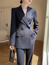 エレガントな英国風スーツ【女性用・秋冬・フォーマル・通勤用】（セットアップ対応）