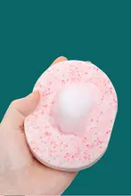 厚手スポンジ製 洗顔パフ【深層クレンジング・柔らかい・吊り下げ紐付き】