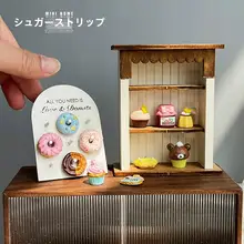ミニチュアドールハウス用ドーナツスタンド【花飾りデザイン・家具モデル】
