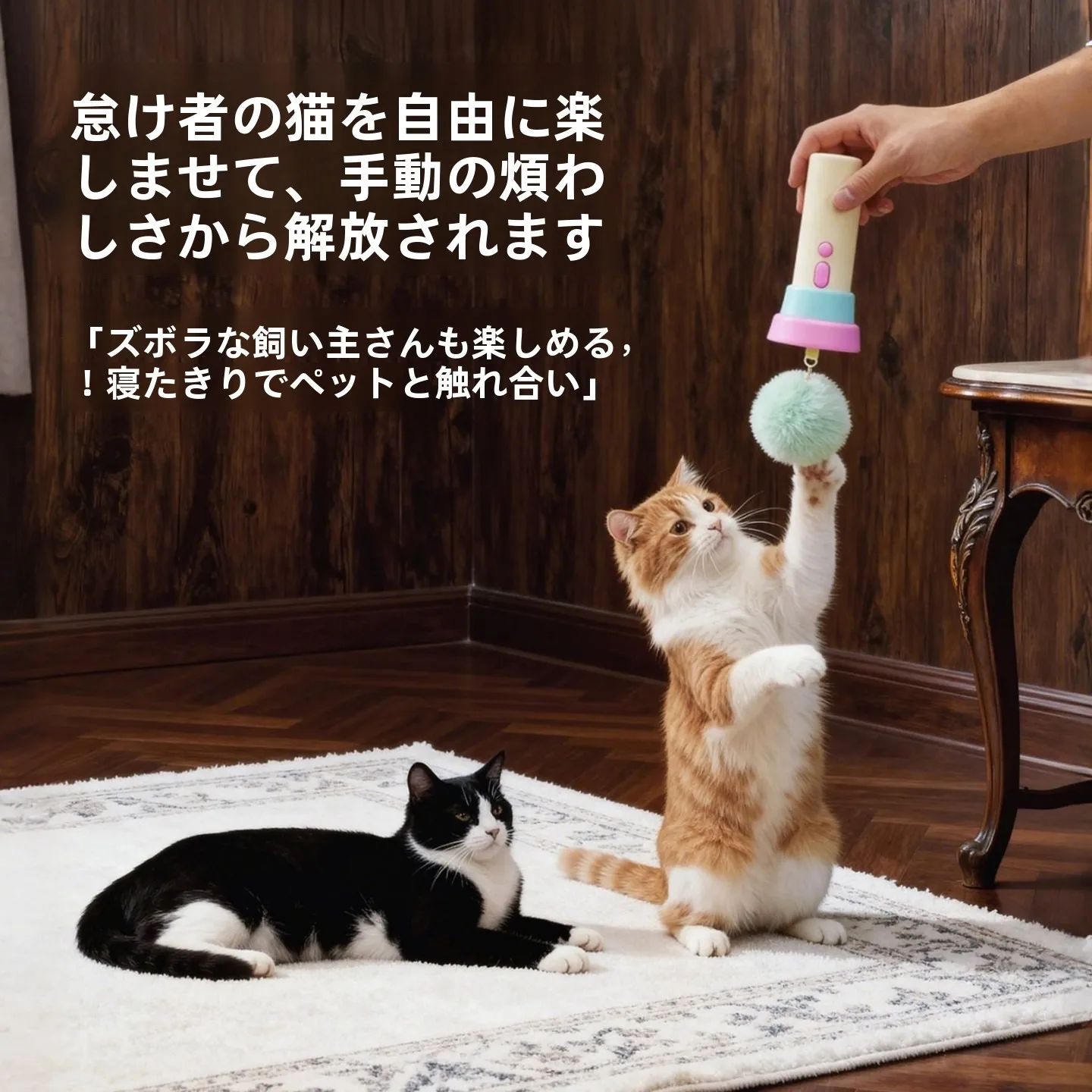 hipidog 電動釣り棒は猫の発散と遊びを自動で実現するか？