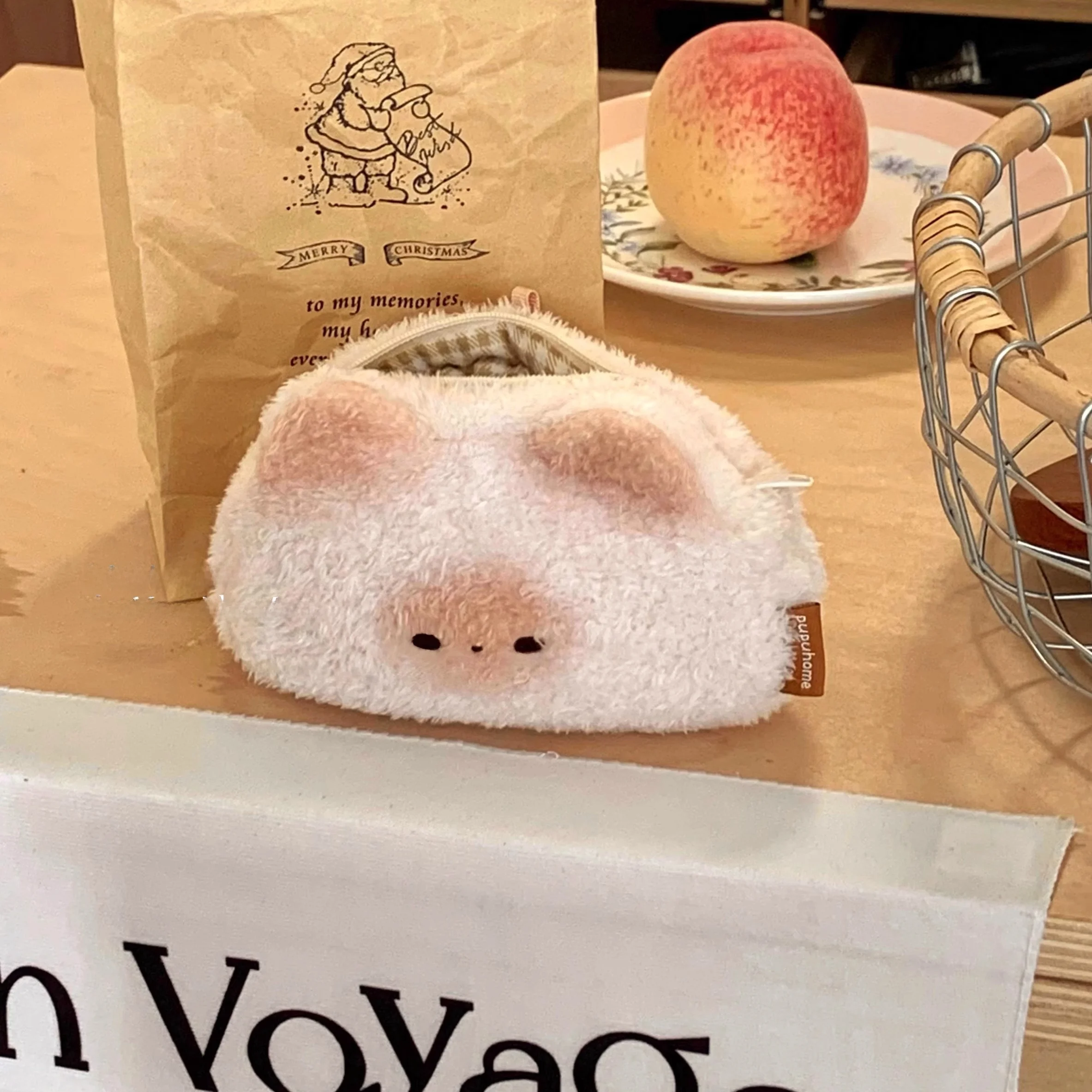 可愛いデザインの毛糸製猫型小物入れ：ACG作品「馒头猫PUPU」にインスパイアされた収納アイテム