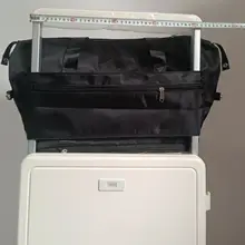 旅行用 押し引き荷物とハンドバッグが付属したオックスフォード布の防水大容量バッグ【拡張可能・幅広対応】