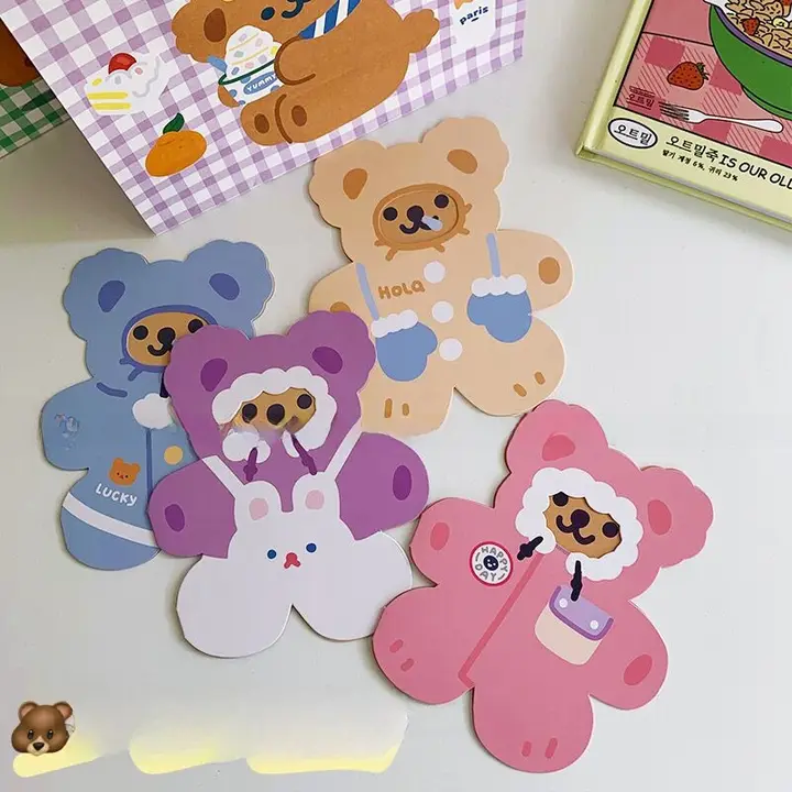 可愛いクマの立体誕生日カード【ケーキ用飾り】