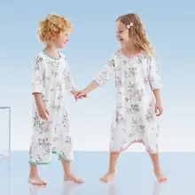 通気性のある背面メッシュデザインの子供用パジャマ【純綿・夏用・スリーブレス】