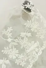 柔らかいコットン製の透明刺繍レーストリム【オーガンジー装飾用・衣装アクセサリー】