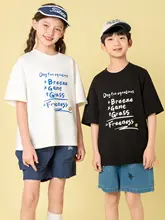 子供用 Tシャツ【アルファベットプリント・したフィット・短袖】