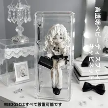 BJD ドールケース 透明 防塵 仕切り付き フィギュア収納 グッズ収納 推し活 コンパクト 観賞用