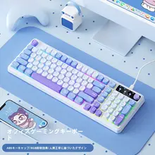 キーボードマウスセット 有線 外付け デスクトップ ノートパソコン メカニカルタッチ 女性用 おしゃれ
