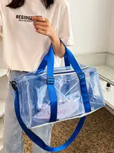 大容量トラベルバッグ【透明・ショルダー・手提げ・スポーツ・泳ぎ・フィットネス用】