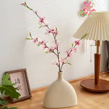 新中式デザインの桃の花の造花【デスク装飾用・禅風・撮影小物】