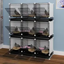 大型ペア用バードケージ【カナリア・インコ用・多層繁殖箱付き】