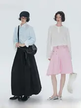 ノーカラーブラウス レディース コットン 薄手 ゆったり UVカット 肌触り良好 着回し 春夏 「ANNACHIC」