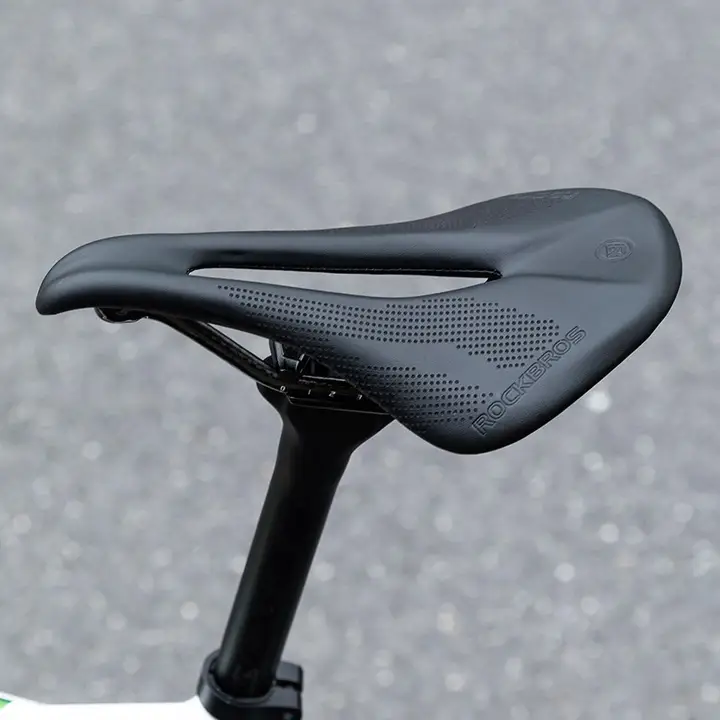 ROCKBRO 自転車用カーボンファイバーヘリテージサドル【穴あけ不要・ロード＆マウンテンバイク用・軽量・クッション性】