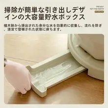 厚手プラスチック製花鉢トレー【キャスター付き・水受けトレー・移動便利】