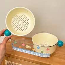 二重構造の洗面器【大容量・水切りバスケット・キッチン用】