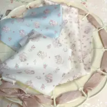 サテンプリントのペット用ハンドメイド生地【クリームカラー・布おもちゃ用】